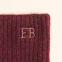 Personalised Initial Burgundy Knitted Hand Warmers, thumbnail 2 of 3