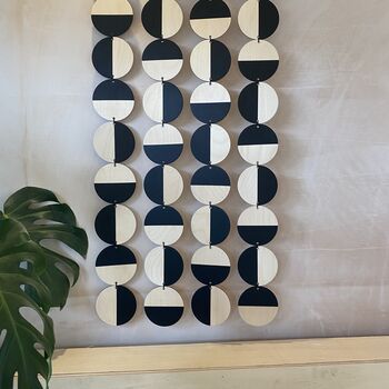 Black Modern Geometric Contemporary Wall Hanging, 6 of 9