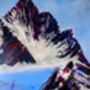 Mountain Glacier Original Painting, Mixed Media, thumbnail 6 of 6