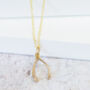Gold Vermeil Wishbone Necklace, thumbnail 2 of 8