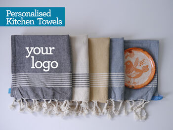 Personalised Cotton Tea Towel, Christmas Kitchen Towel, 5 of 6