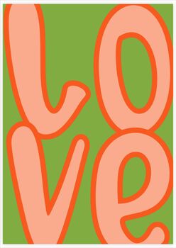 'Love' Typography Print Statement Wall Art, Unframed, 2 of 8