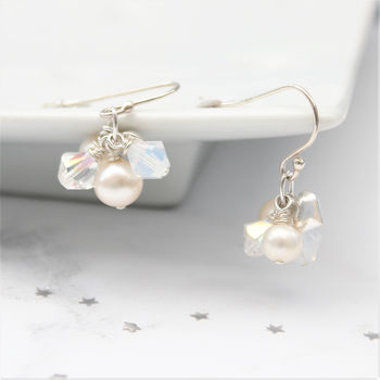Pearl Cluster Earrings in Many Colours, 9 of 12