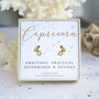 Yellow Gold Vermeil And Cz Zodiac Earrings Capricorn, thumbnail 1 of 5