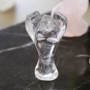 Clear Quartz Angel Carved Gemstone, 3 of 5