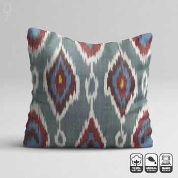 Hand Woven Multicoloured Ikat Cushion Cover, 8 of 10
