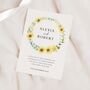 Sunflower Wreath Wedding Invitations, thumbnail 1 of 4