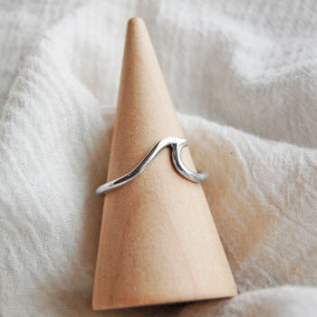 Ride The Wave Silver Stacking Ring, 5 of 7