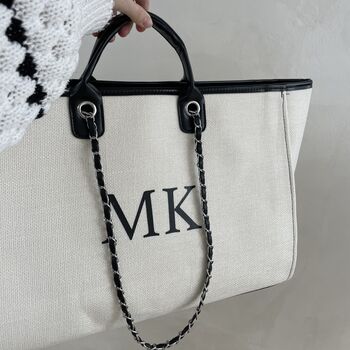 Personalised Extra Large Overnight Initial Tote Bags, 3 of 7