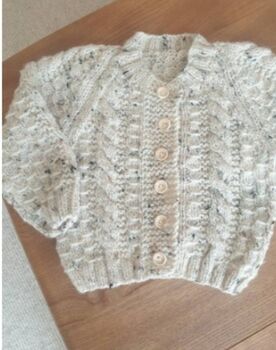 Personalised Cable Knit Embroidered Children's Cardigan, 11 of 12