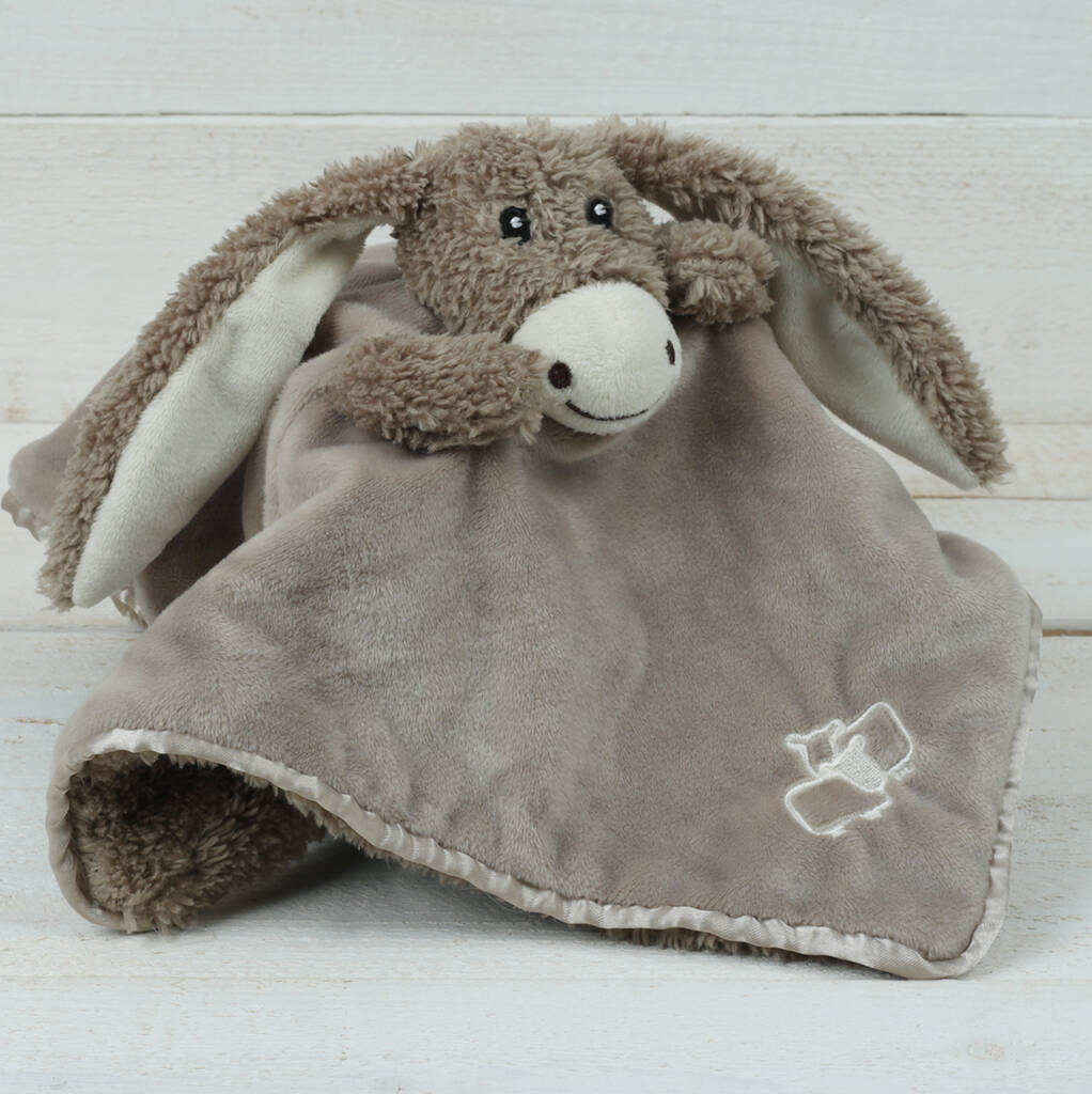 Donkey Finger Puppet Soother With Engraved Heart, 1 of 5