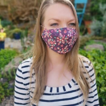 Liberty Ditsy Print Fabric Washable Reusable Face Mask, 2 of 12