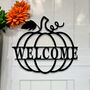 Autumn Metal Pumpkin Welcome Sign, thumbnail 5 of 6