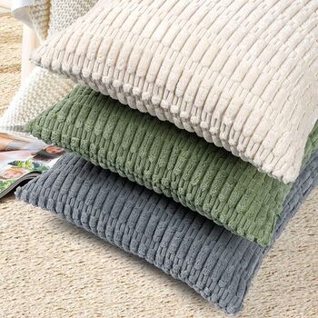 Set Of Two Corduroy Cushion Covers Throw Pillow Covers, 6 of 11