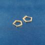 Gold Geometric Hoops, thumbnail 6 of 7