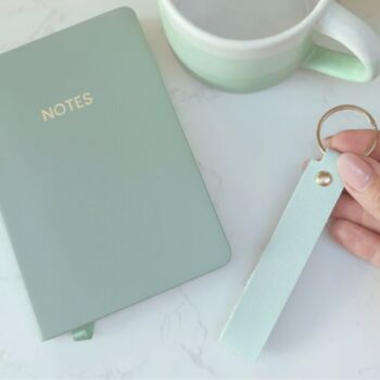 Christmas Gift For Her – Luxury Green Set With Notebook, Purse, Keyring And Festive Socks, 5 of 11
