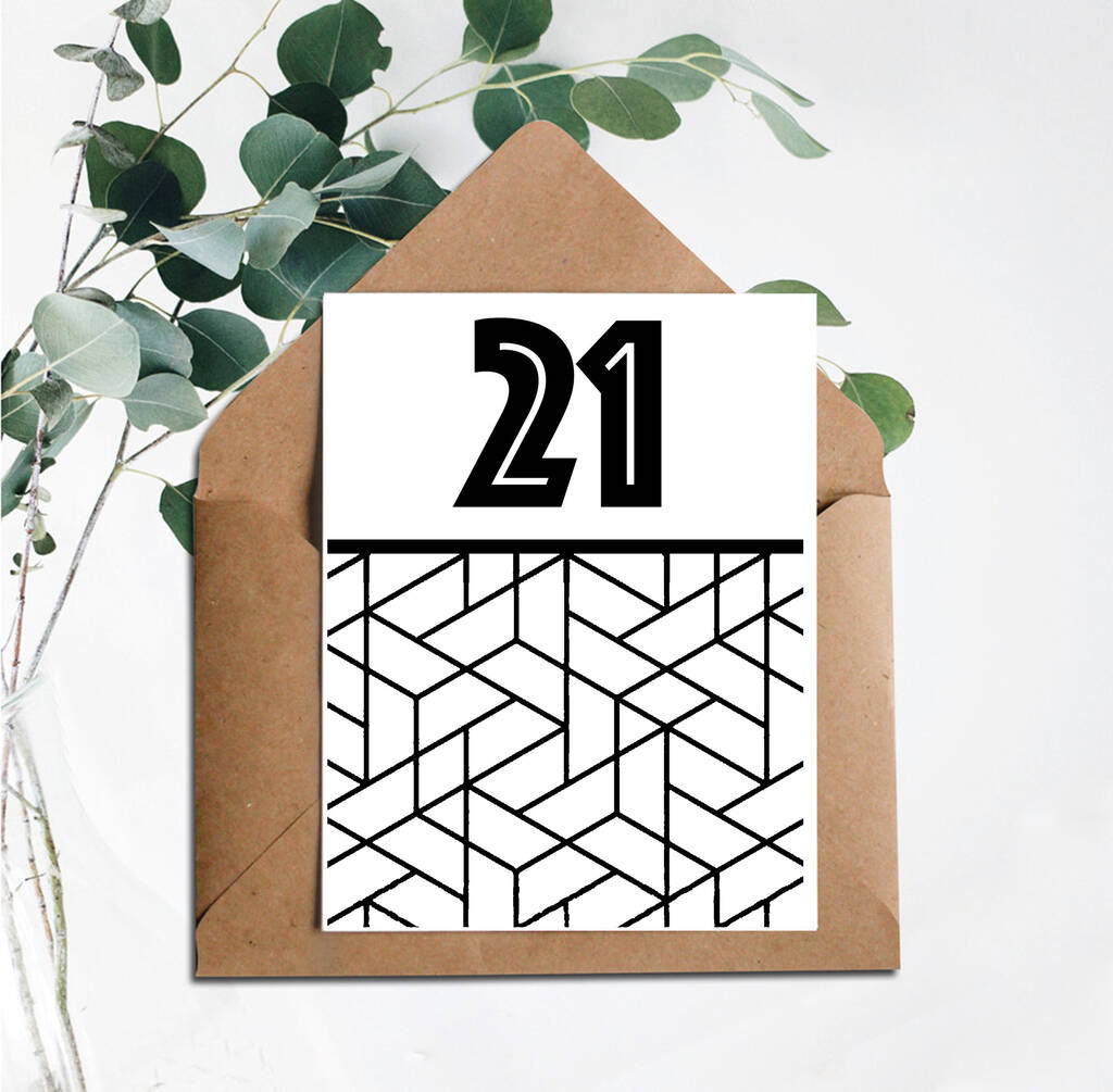 Image of 21 Printed Birthday Card