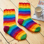 Handmade Rainbow Woollen Slipper Socks, thumbnail 3 of 4