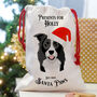 Personalised Santa Dog Christmas Present Sack, thumbnail 1 of 8