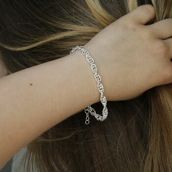 Sterling Silver Twisted Rope Bracelet, 2 of 6