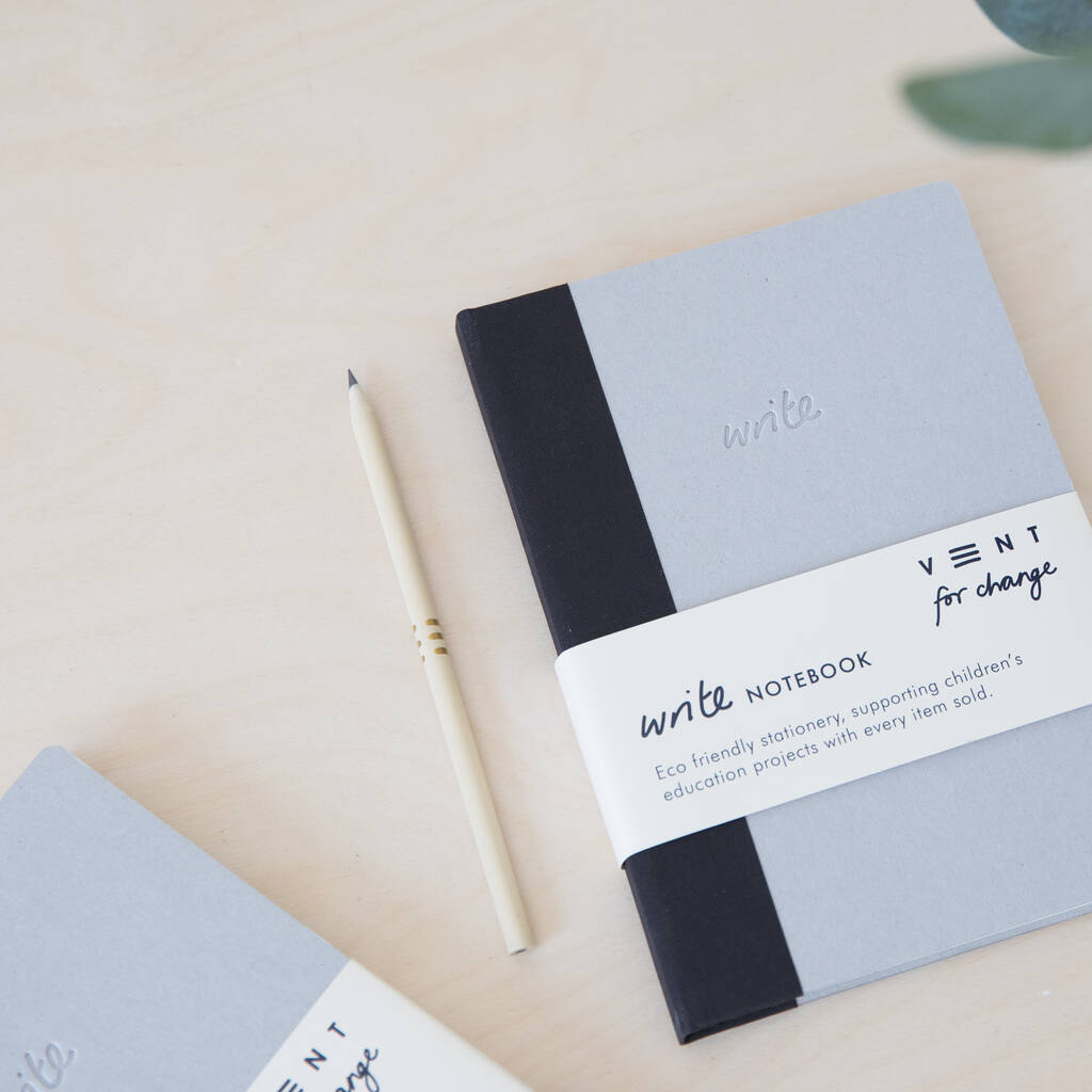 Write Collection A28 Lined Notebook With Fabric Spine By Vent For