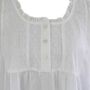 Ladies White Nightdress With Embroidered Yoke 'Serena', thumbnail 6 of 6