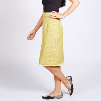 Dorset Jacquard Pencil Skirt, 4 of 5
