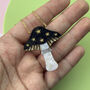 Black And Gold Toadstool Necklace, thumbnail 2 of 4