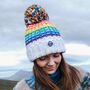 Glacier Rainbow Reflective Super Bobble Hat, thumbnail 1 of 6