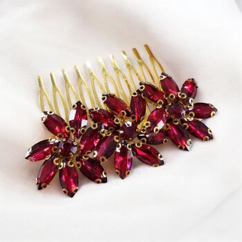 Wine Red Festive Hair Comb, 7 of 8