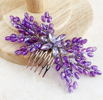 Purple Bow Crystal Headpiece, 3 of 4