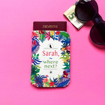 Passport Holder Tropical Summer Personalised, 3 of 8