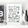 Berlin Typography A4 Print, thumbnail 1 of 2