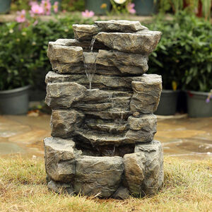 Cascading Rocks Garden Water Feature By Garden Chic