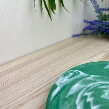 Emerald Green Round Trinket Tray Dish, 6 of 6