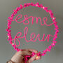 Personalised Pom Pom Fairy Light Hoop On Two Lines, thumbnail 4 of 10
