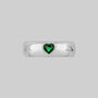 Green Heart Band Ring, thumbnail 4 of 4