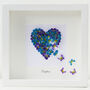 Framed Memorial Butterfly Heart Forget Me Not Colours, thumbnail 1 of 7