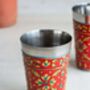 Steel Cups 'Bhanga' Flower Pattern, thumbnail 2 of 7