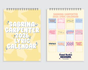 Sabrina Carpenter 2026 Lyric Calendar, 2 of 8
