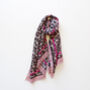 Bright Pink Strike Leopard Print Personalised Scarf, thumbnail 4 of 12