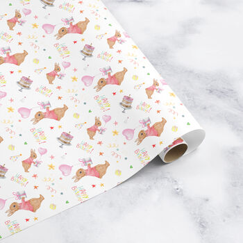 Baby's First Birthday Wrapping Paper Rabbit Design, 3 of 10