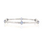 Divinity Princess Blue Topaz Bangle Sterling Silver Or Gold Plated, thumbnail 3 of 9