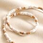 Brown And White Heishi Beaded Necklace, thumbnail 1 of 4