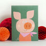 Mini Piglet Greetings Card, thumbnail 4 of 5