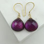 Pink Topaz Earrings With Black Lip Oyster, thumbnail 1 of 4