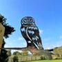 Owl Metal Bird Tree Spike Garden Ornament, thumbnail 2 of 4