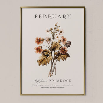 Birth Flower Print 'Primrose' For February, 6 of 9