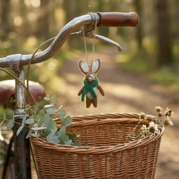 Handmade Felt Clover The Hare Hanging Woodland Decor, 2 of 3