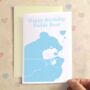 Personalised Bear And Cub Hug Birthday Card, thumbnail 1 of 4
